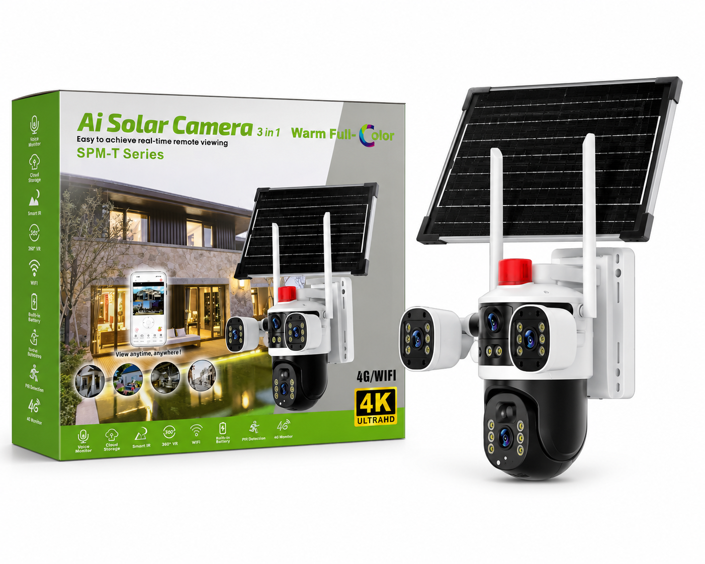 AI Solar Camera 3-in-1 (SPM-T Series)